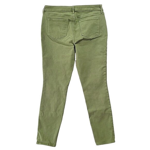 Old Navy Size 14 Rockstar Super Skinny Stretch Mid Rise Olive Green Denim Jeans - Picture 5 of 11